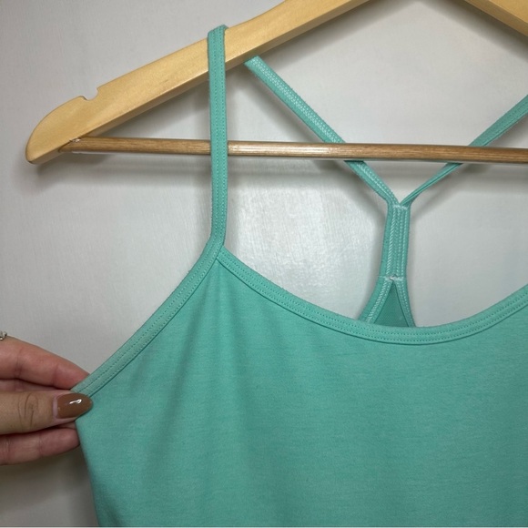 Lululemon Power Y Tank Top. Size: 6. Color: Heathered Menthol. Luon fabric. - Picture 4 of 8